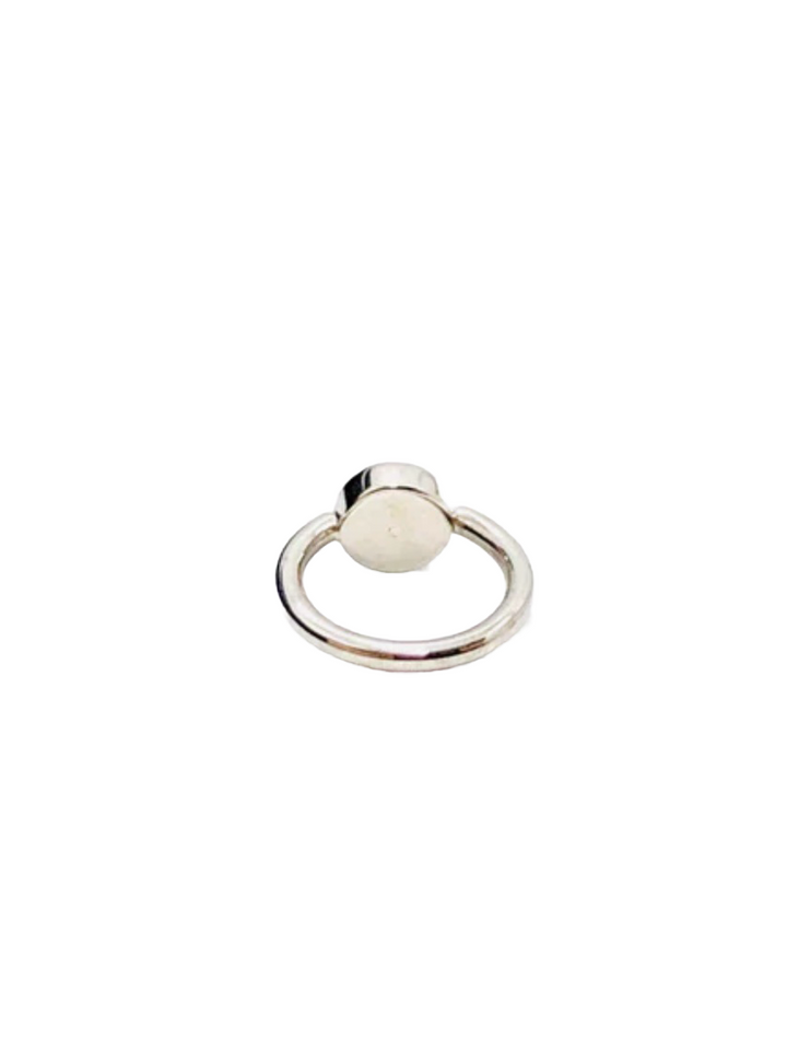 BVLA 18g Millgrain Prong Navel Orientation Seam Ring
