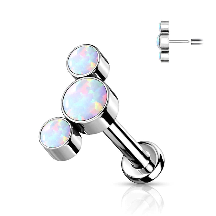 NeoMetal Cabochon Bezelset Gem Cluster Pushpin End