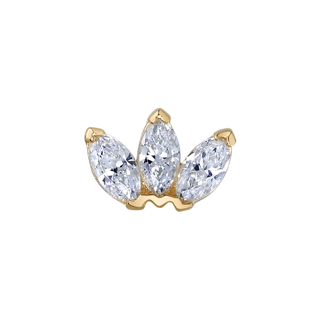 BVLA Diamond Tiny Marquise Fan Pushpin End