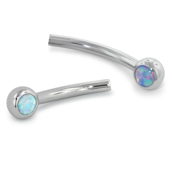 NeoMetal 16g Side Cabochon Curved Barbell