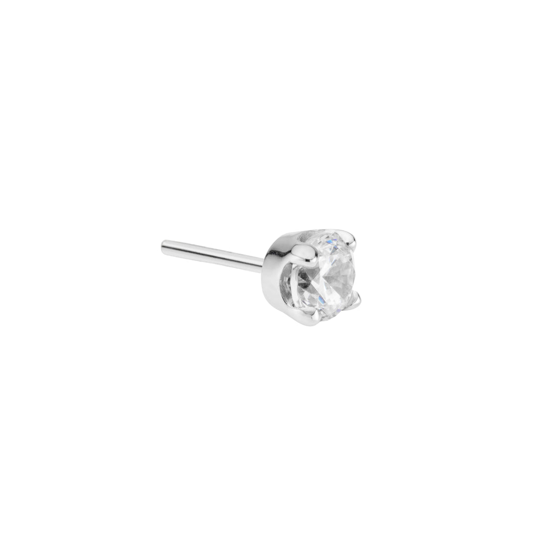 BVLA Round 4 Prongset Gem Pushpin End
