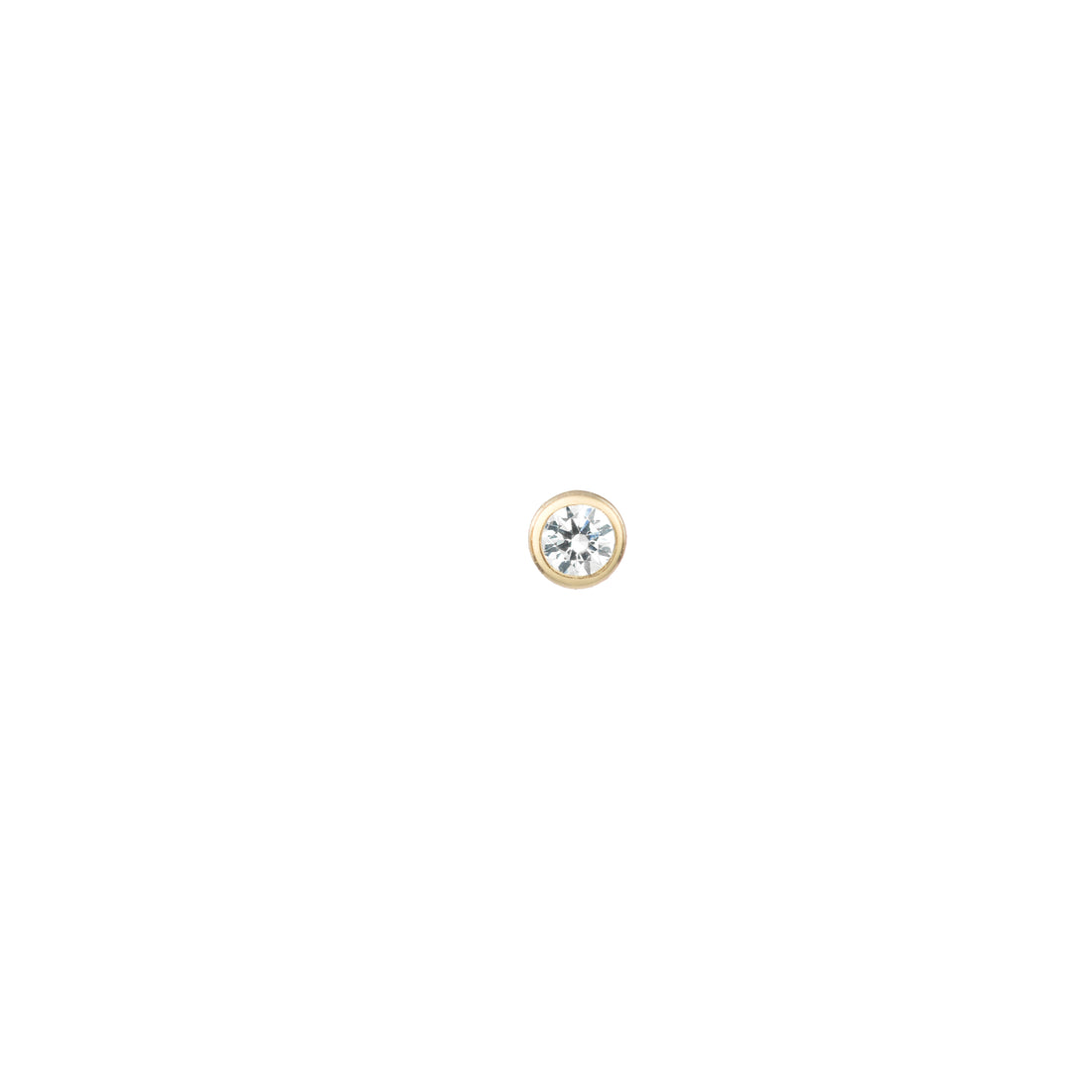 BVLA Round Bezelset Gem Pushpin End