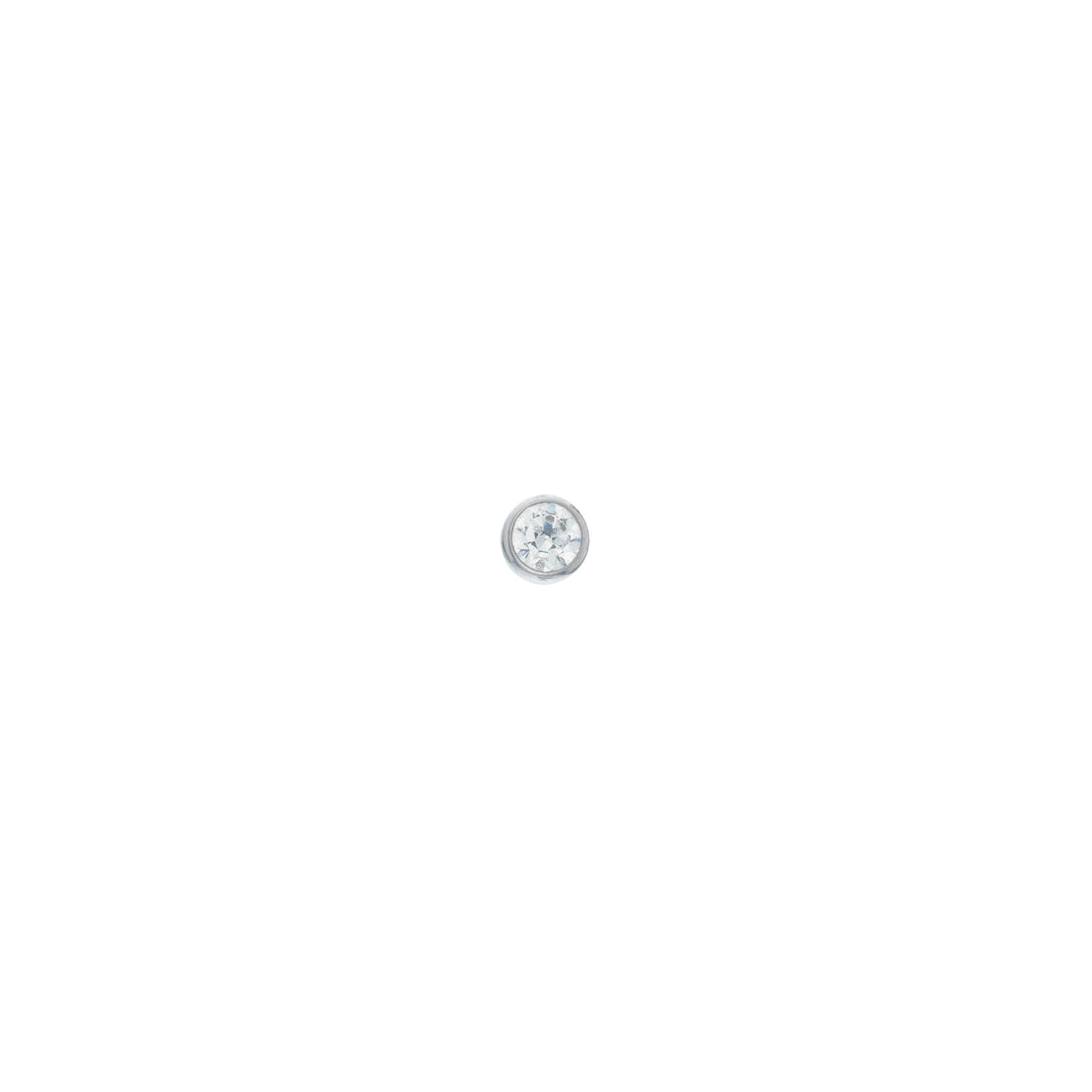 BVLA Round Bezelset Gem Pushpin End