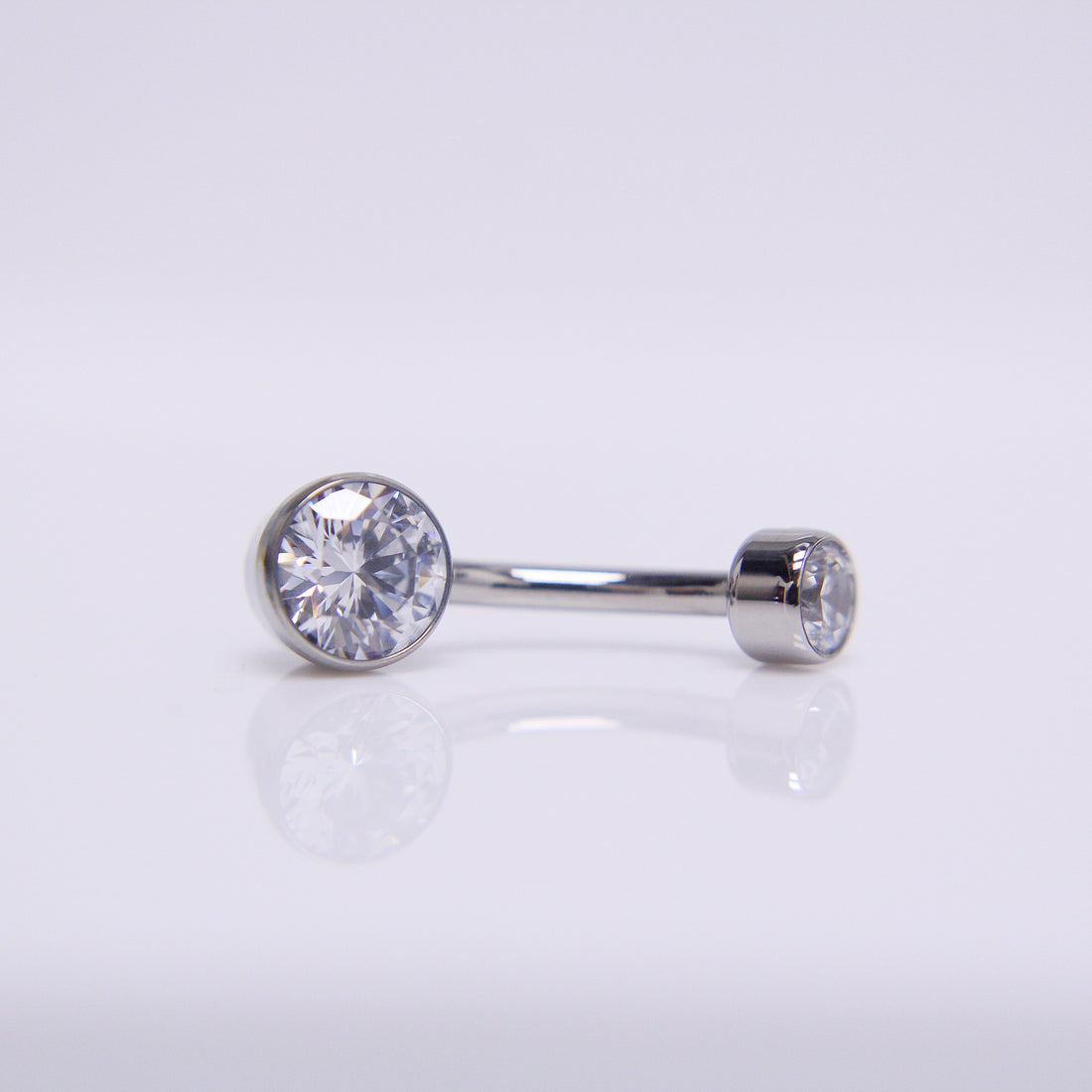 Anatometal 14g Bezelset Gem Navel Curve