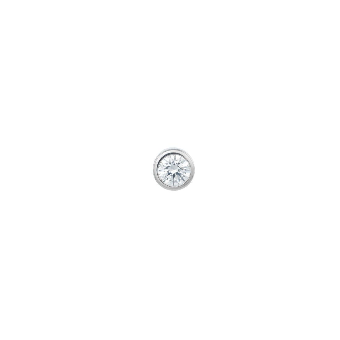 BVLA Round Bezelset Gem Pushpin End