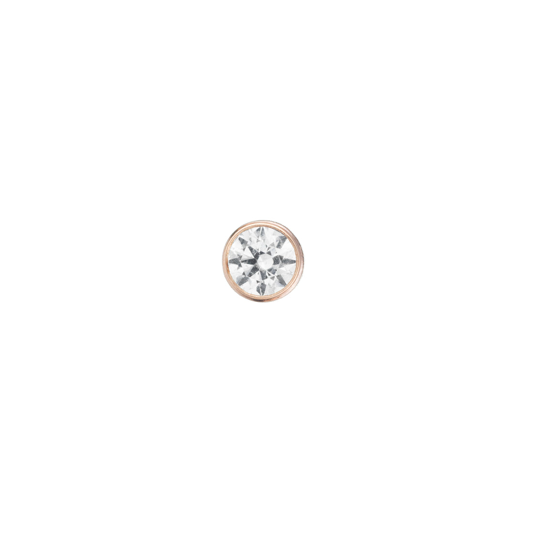 BVLA Round Bezelset Gem Pushpin End