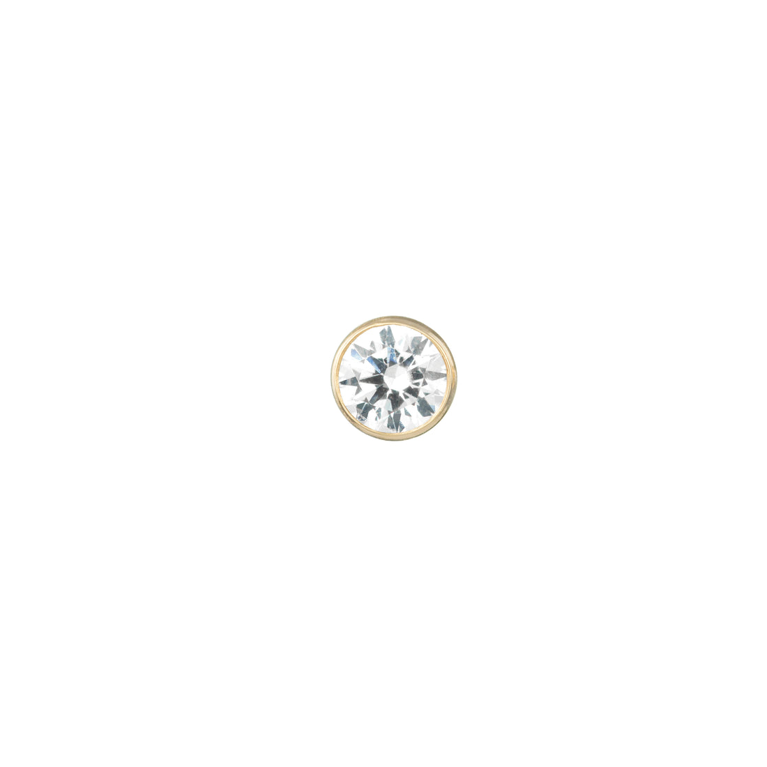 BVLA Round Bezelset Gem Pushpin End