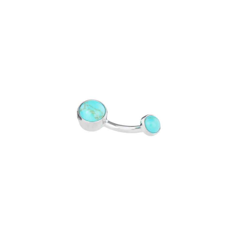 Anatometal 14g Bezelset Gem Navel Curve