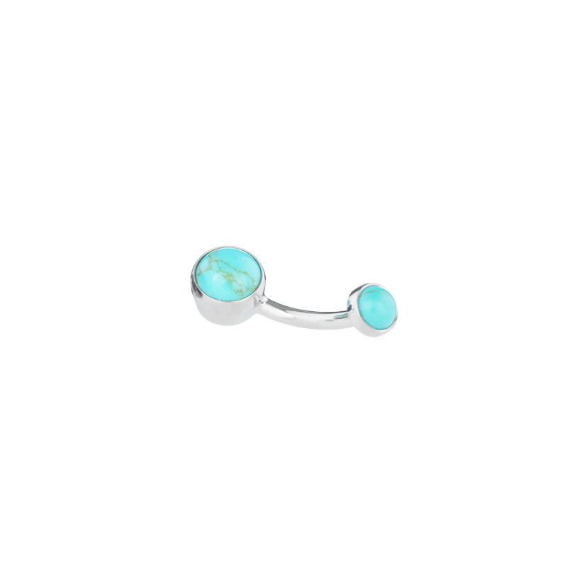 Anatometal 14g Bezelset Gem Navel Curve