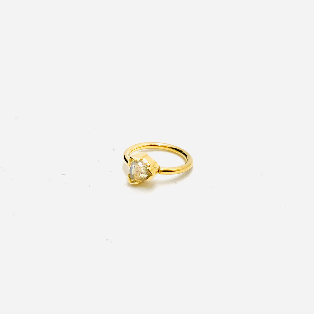 BVLA 18g Trillion Half Bezel Navel Orientation Seam Ring