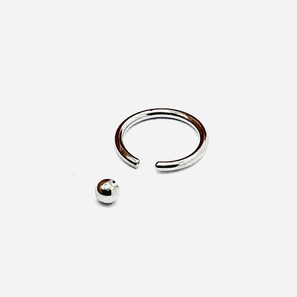 Sterling silver captive 2025 bead ring