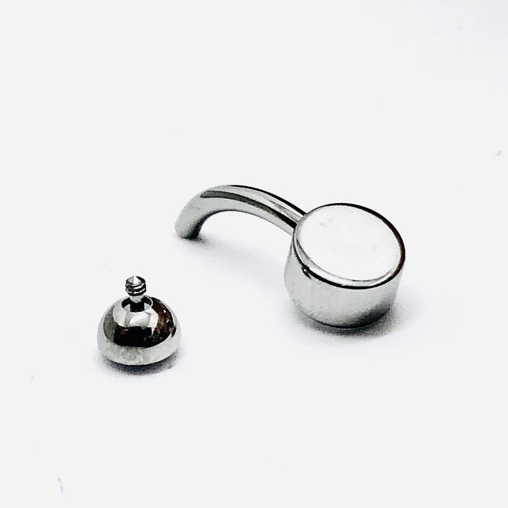 Industrial Strength Bezelset Top and Prong Bottom Navel Curve