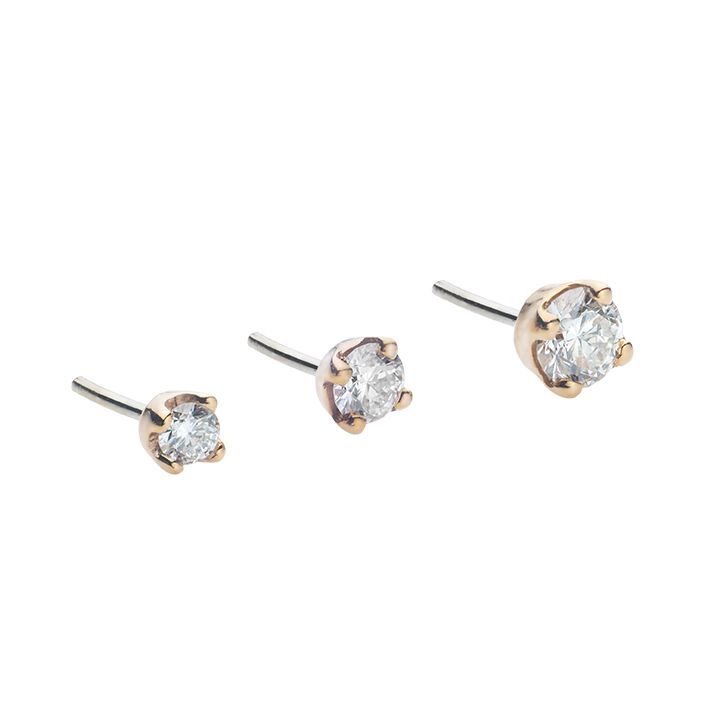 BVLA Round 4 Prongset Gem Pushpin End