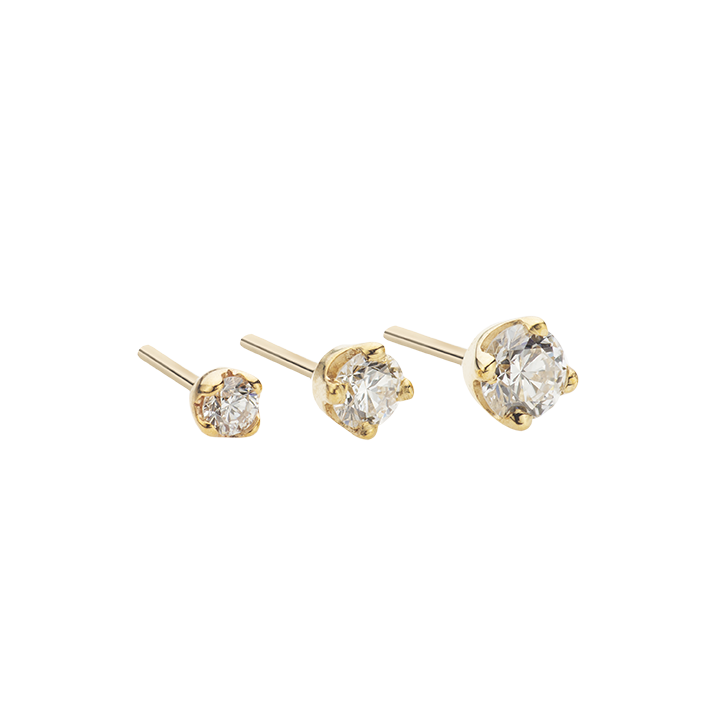 BVLA Round 4 Prongset Gem Pushpin End