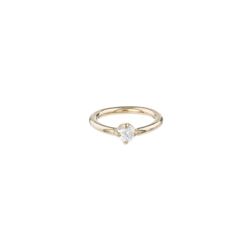 BVLA 18g Round Prongset Gem Navel Orientation Seam Ring