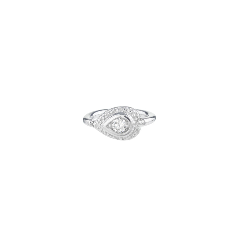 BVLA 18g Nanda Pear Navel Orientation Seam Ring