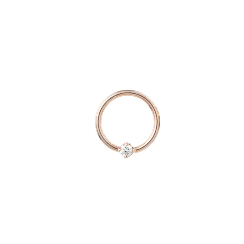 BVLA 18g Round Prongset Gem Nipple Orientation Seam Ring