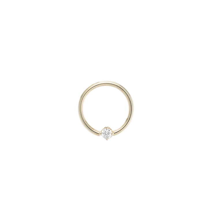 BVLA 18g Round Prongset Gem Nipple Orientation Seam Ring