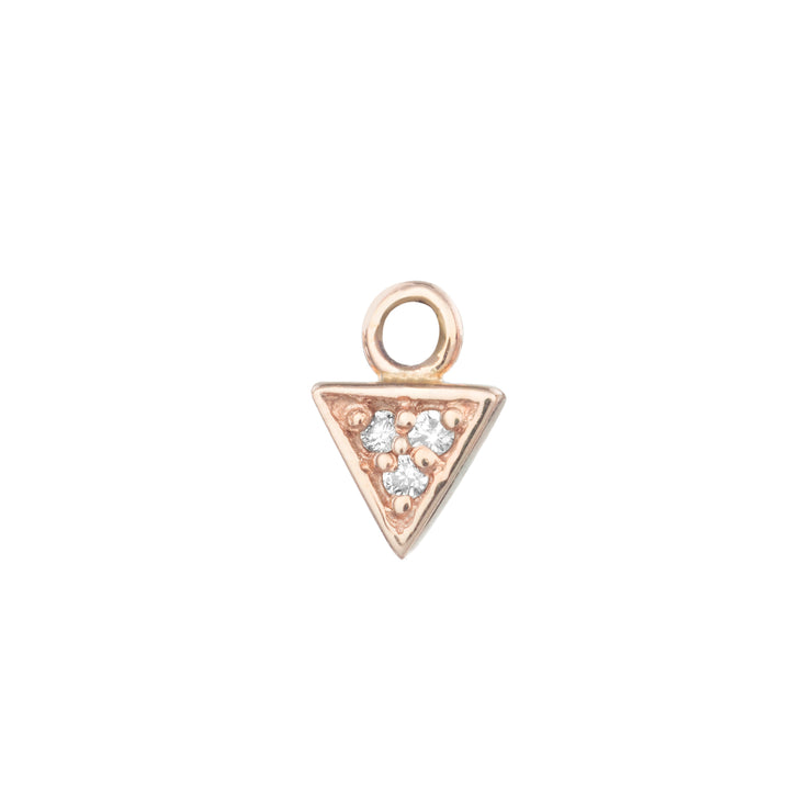 BVLA 16g Navel Facing Micro Pavé Triangle Charm